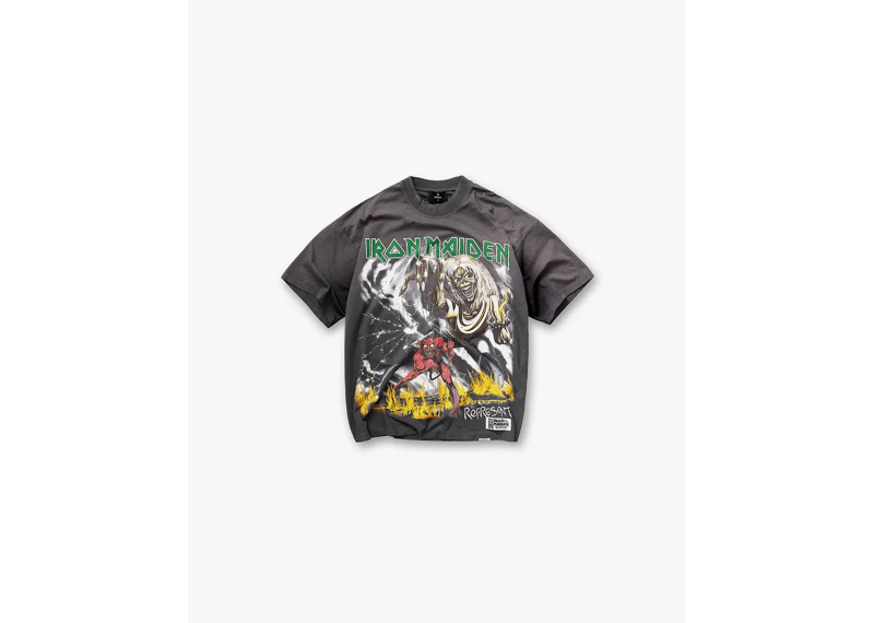 Represent X Iron Maiden Number Of Beast T-Shirt Sunfade Grey-Represent-pikastore.cz