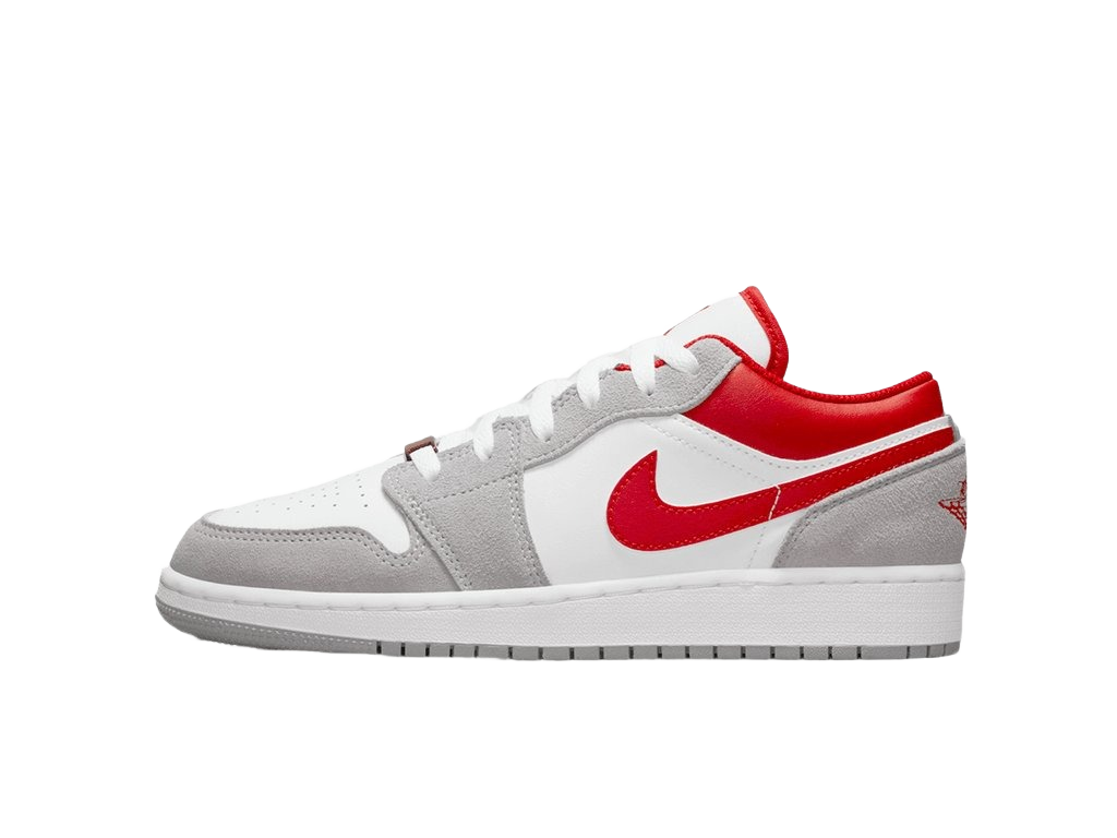 Nike Air Jordan 1 Low SE Smoke Grey Gym Red (GS)-sneakers-Air Jordan-pikastore.cz