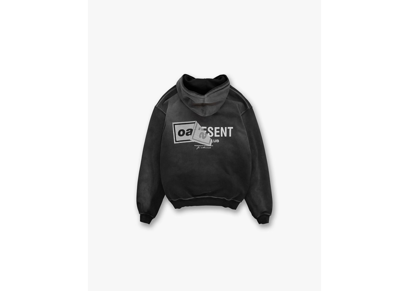 Represent X Oasis Owners Club Hoodie Stained Black-Represent-pikastore.cz