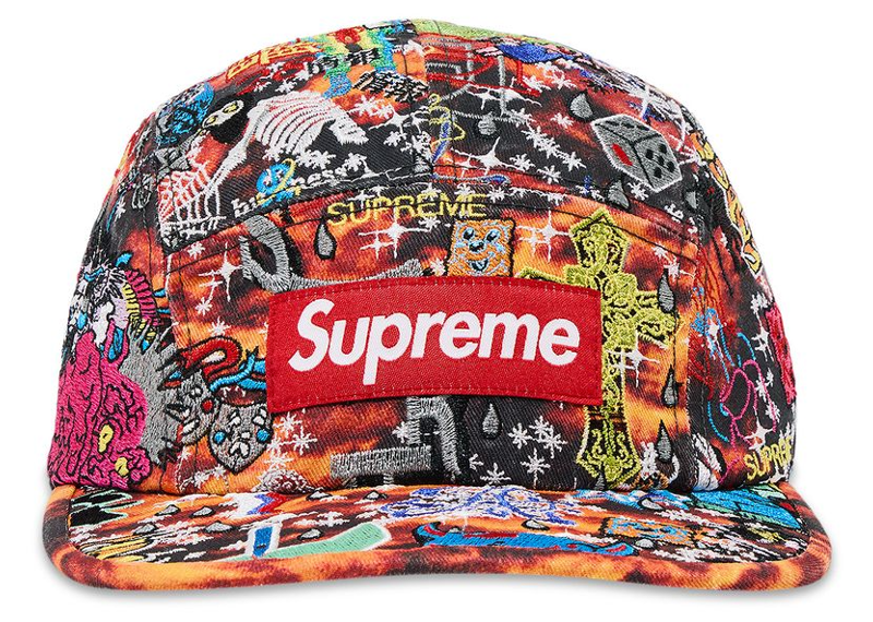 Supreme Aoi Embroidered Camp Cap Flames-Supreme-pikastore.cz