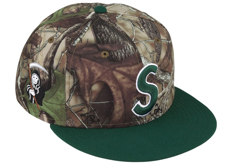 Supreme New Era Reaper S Logo 59 Fifty Fitted Hat Woodland Camo