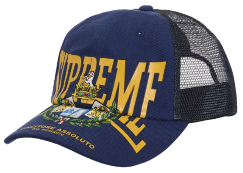 Supreme Crest Mesh Back 6-Panel Navy-Supreme-pikastore.cz