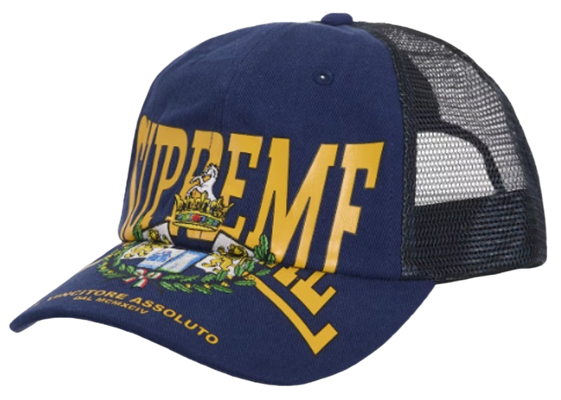 Supreme Crest Mesh Back 6-Panel Navy-Supreme-pikastore.cz