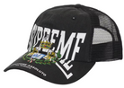 Supreme Crest Mesh Back 6-Panel Black-Supreme-pikastore.cz