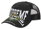 Supreme Crest Mesh Back 6-Panel Black-Supreme-pikastore.cz