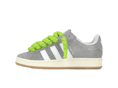 Adidas Campus 00s Gray Rope Laces Lime Green