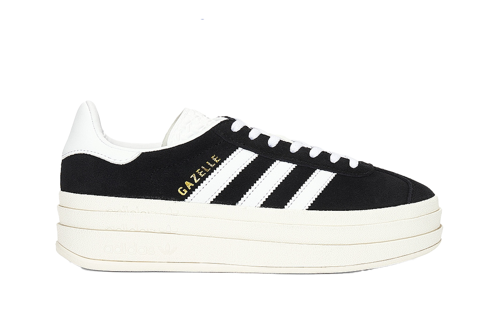 Adidas Gazelle Bold Core Black White (Women's)-sneakers-Adidas-pikastore.cz