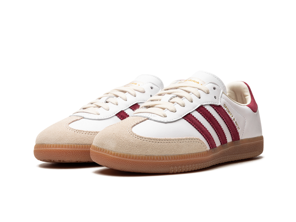 Adidas Samba Sporty & Rich White Collegiate Burgundy-sneakers-Adidas-pikastore.cz