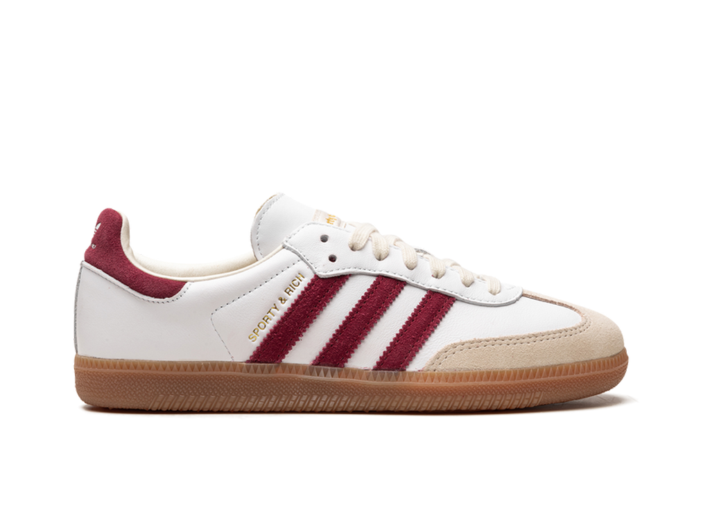 Adidas Samba Sporty & Rich White Collegiate Burgundy-sneakers-Adidas-pikastore.cz