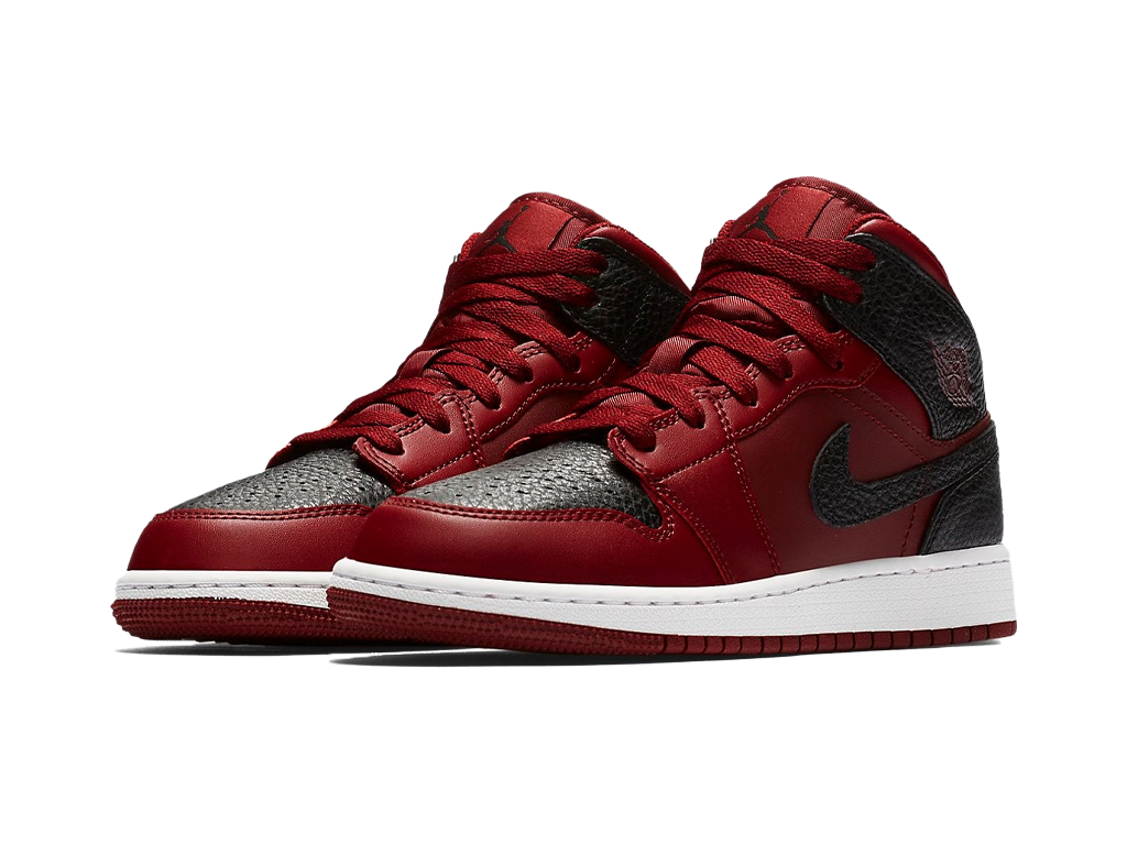 Air Jordan 1 Retro Mid GS Team Red Black-Air Jordan-pikastore.cz