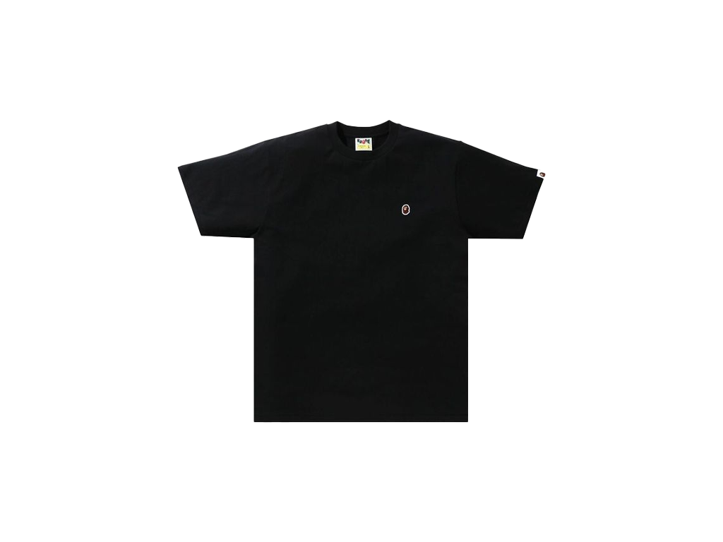 BAPE Ape Head One Point Tee Black-BAPE-pikastore.cz