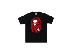 BAPE Color Camo Big Ape Head Tee (SS22) Black/Red