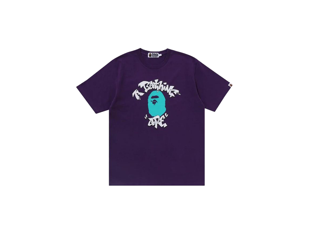 BAPE Graffiti College Tee Purple-BAPE-pikastore.cz
