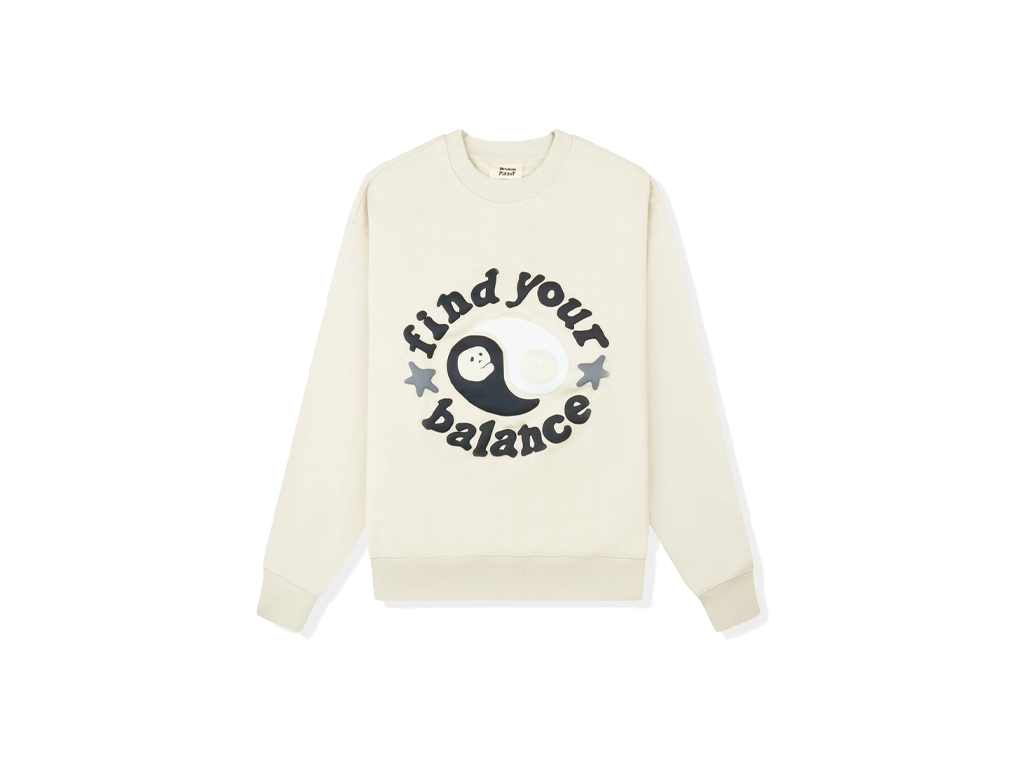 Broken Planet Find Your Balance Bone White Crewneck