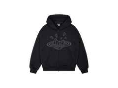 Broken Planet Zip Up Hoodie Midnight Black