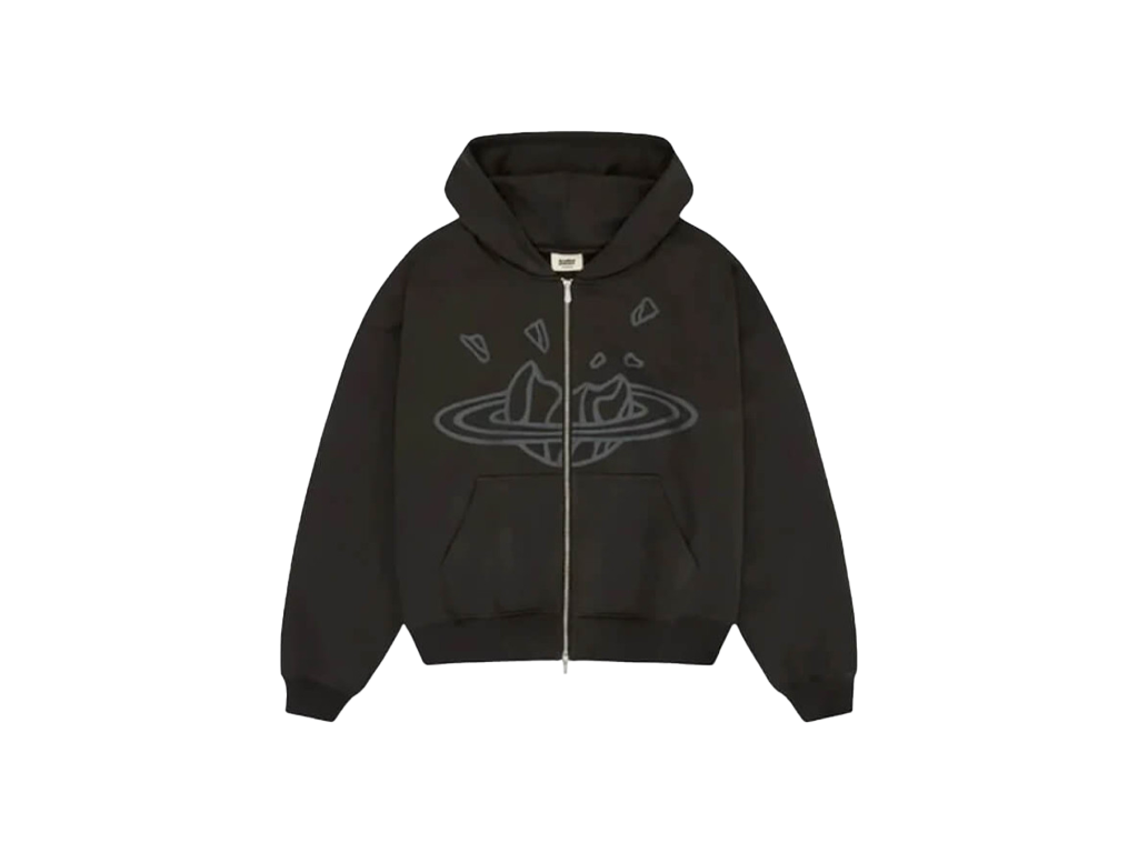 Broken Planet Zip Up Hoodie Soot Black-Broken Planet-pikastore.cz