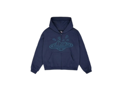 Broken Planet Zip-Up Hoodie Deep Navy