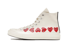 Converse Comme des Garcons Play x Chuck 70 Hi Top Multi Heart White