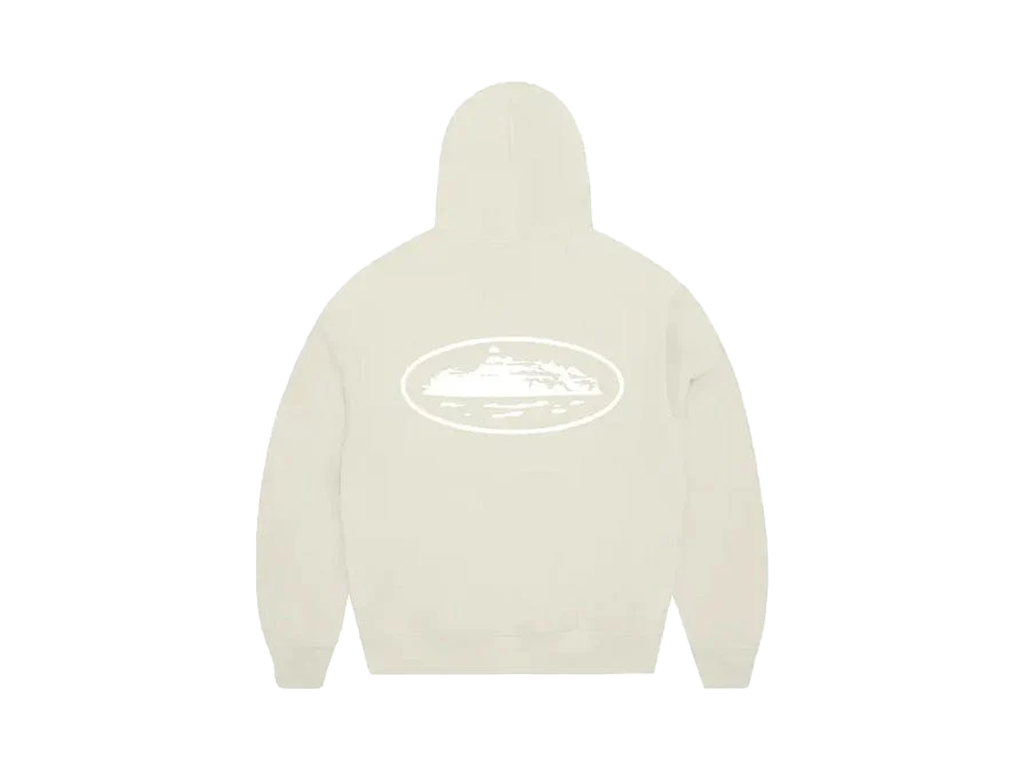 Corteiz Island Puff Print Zip Hoodie Off White-Corteiz-pikastore.cz