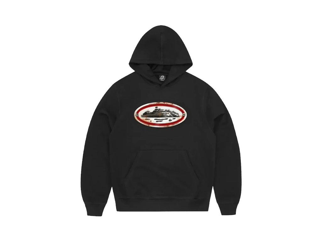 Corteiz Rusty Alcatraz bluza z kapturem Black