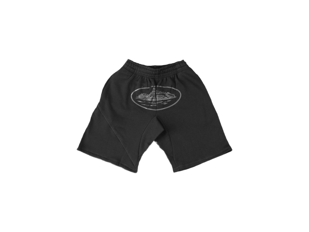Corteiz Alcatraz Shorts Triple Black-Corteiz-pikastore.cz