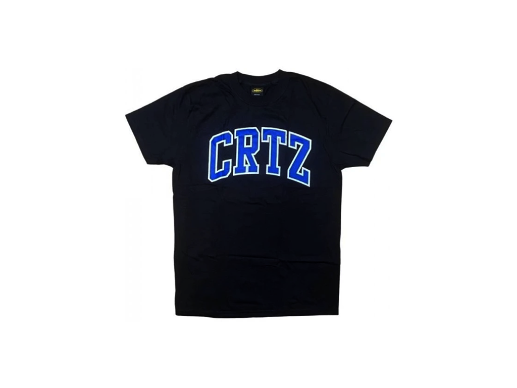 Corteiz Dropout Logo Tee Black Blue-Corteiz-pikastore.cz