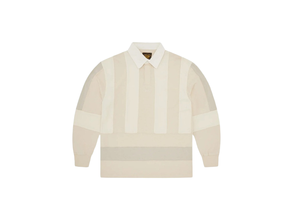 Corteiz Panel Strpez Rugby Shirt Cream-Corteiz-pikastore.cz