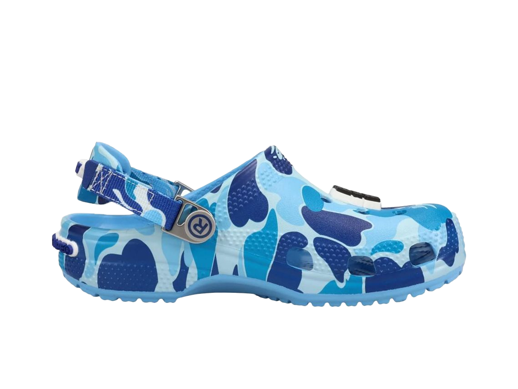 Crocs Classic Clog A Bathing Ape ABC Camo Blue (Kids) – ciabatte – foto 3 di 5