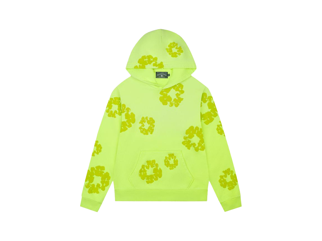 Denim Tears Mono Cotton Wreath Hoodie Neon Green-Denim Tears-pikastore.cz