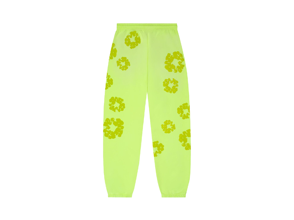 Denim Tears Mono Cotton Wreath Sweatpants Neon Green