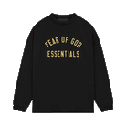 Fear of God Essentials Jersey Long-Sleeve S24 T-Shirt Black-Fear of God-pikastore.cz