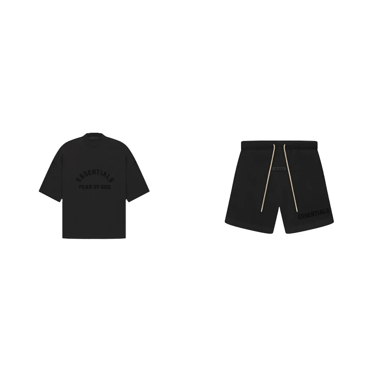 Fear of God Essentials S23 Shorts + S23 T-Shirt Black - SET-Bundle-Fear of God-pikastore.cz