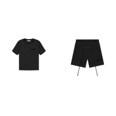 Fear of God Essentials S22 Shorts + S22 T-Shirt Black - SET