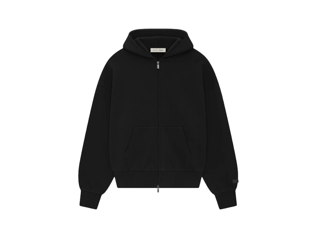 Fear of God Essentials S25 Zip-Up Hoodie Jet Black-Fear of God-pikastore.cz