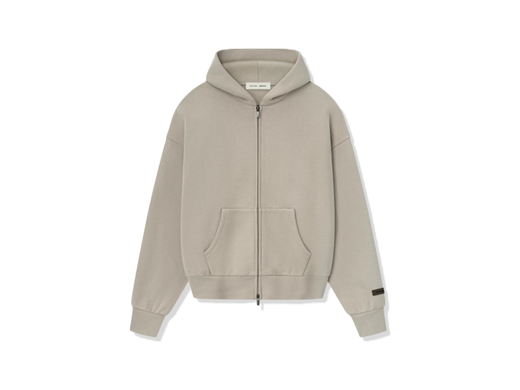 Fear of God Essentials S25 Zip-Up Hoodie Timber - PIKASTORE