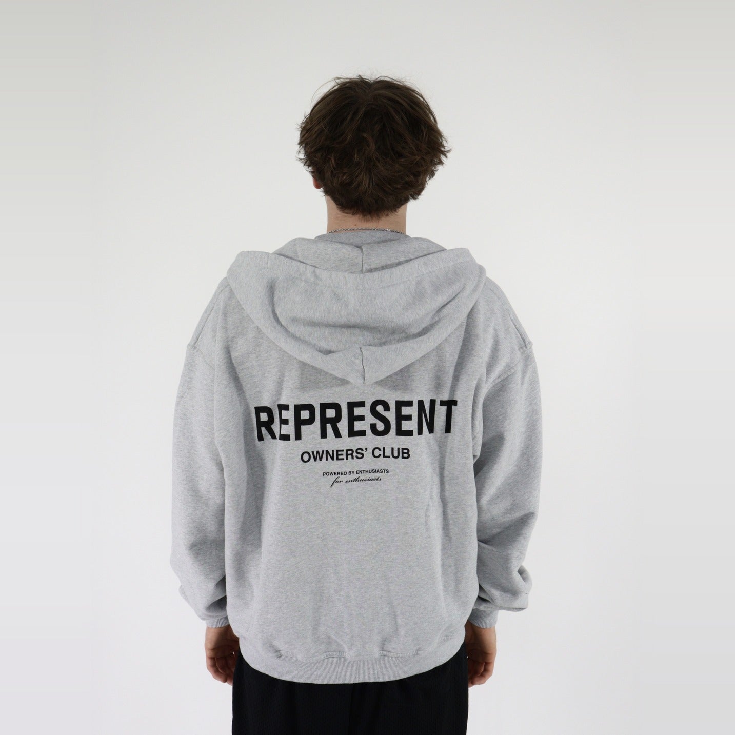 Represent Owners Club Zip-Up Ash Grey Hoodie-Clothing-Represent-pikastore.cz