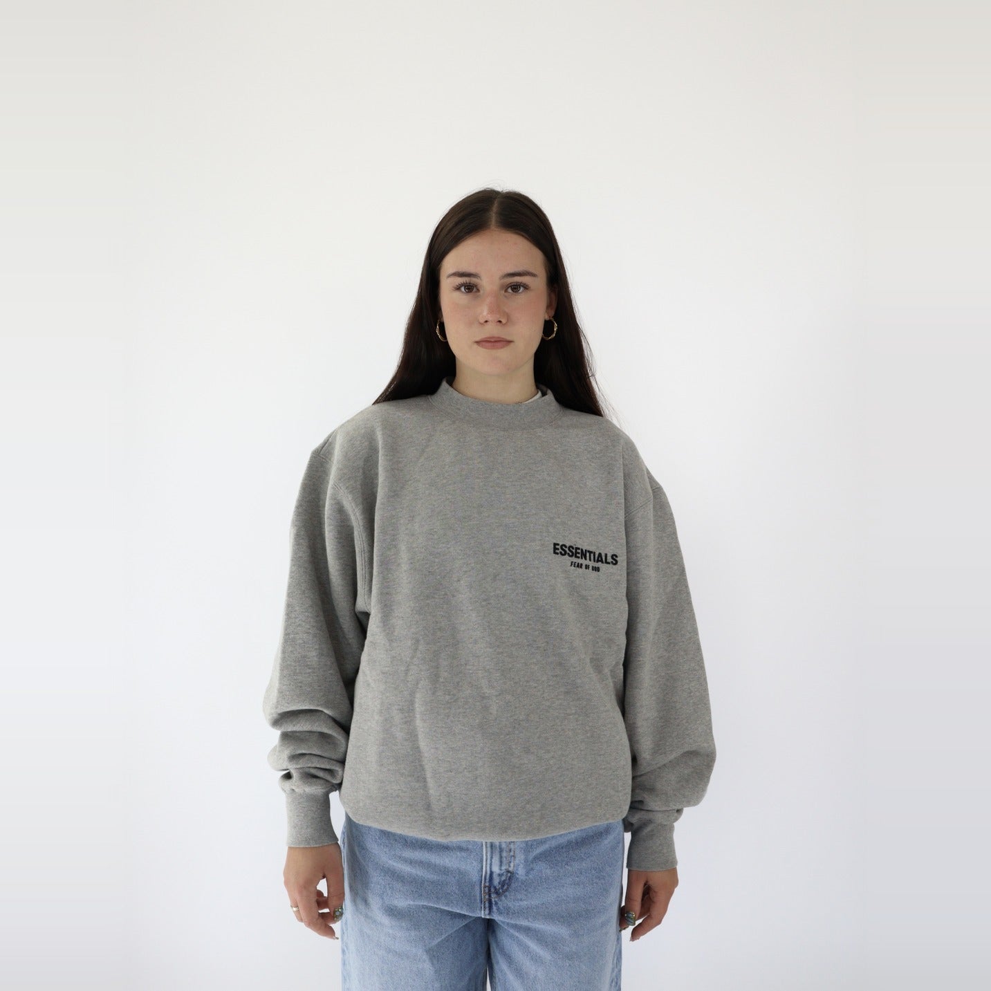 Fear of God Essentials S22 Crewneck Dark Oatmeal-Clothing-Fear of God-pikastore.cz