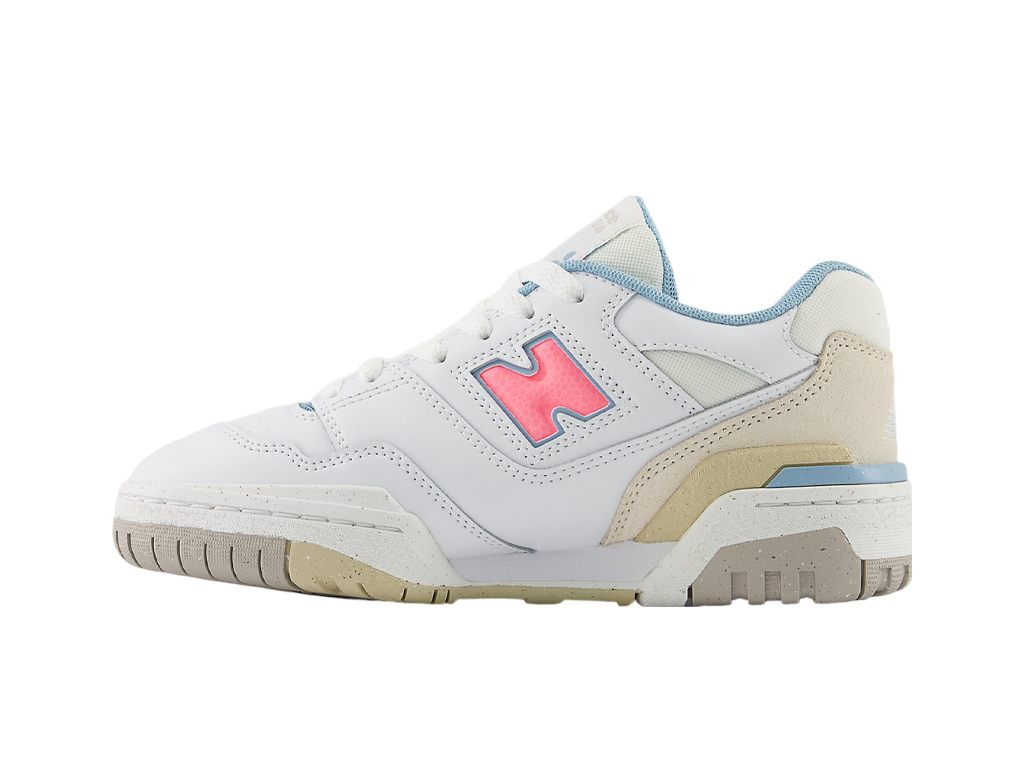 New Balance 550 Big Kid White Ultra Pink Blue-New Balance-pikastore.cz