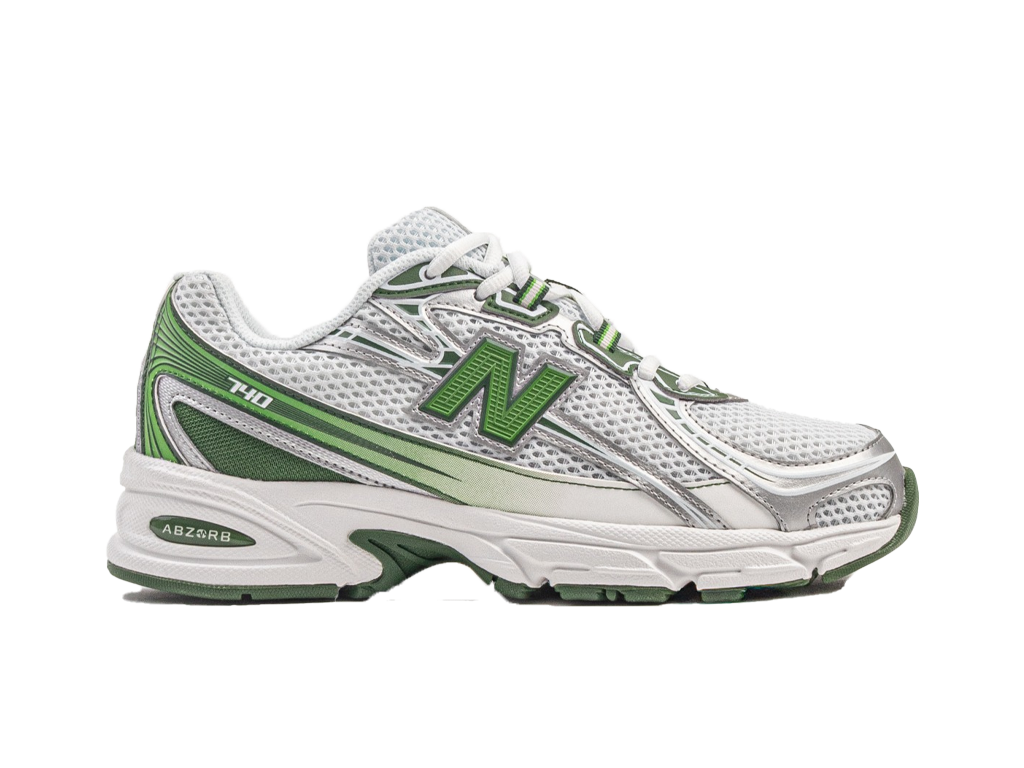 New Balance 740 White Alpine Green Silver Metallic – sneakersy – zdjęcie 3 z 5