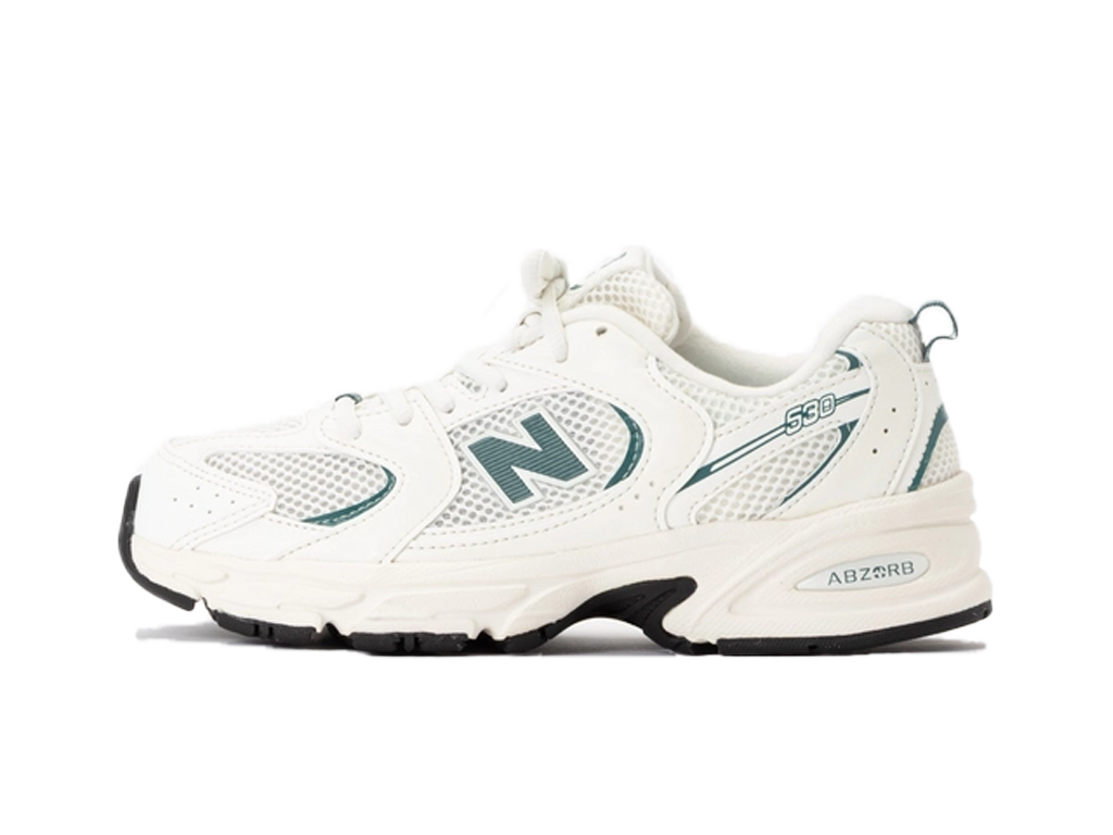New Balance Green x White GS-New Balance-pikastore.cz