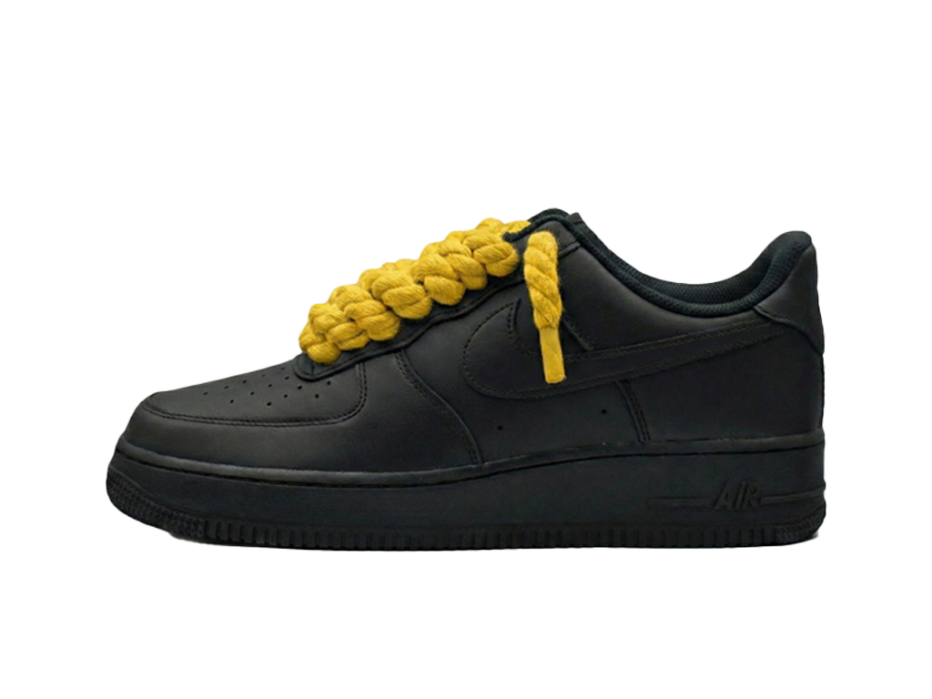 Nike Air Force 1 Black Low 07 Rope Laces Yellow-Nike-pikastore.cz