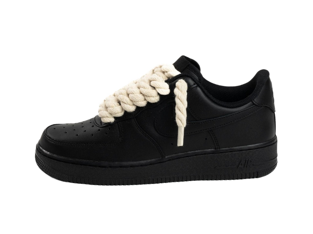 Nike Air Force 1 Black Low 07 Rope Laces Beige-Nike-pikastore.cz