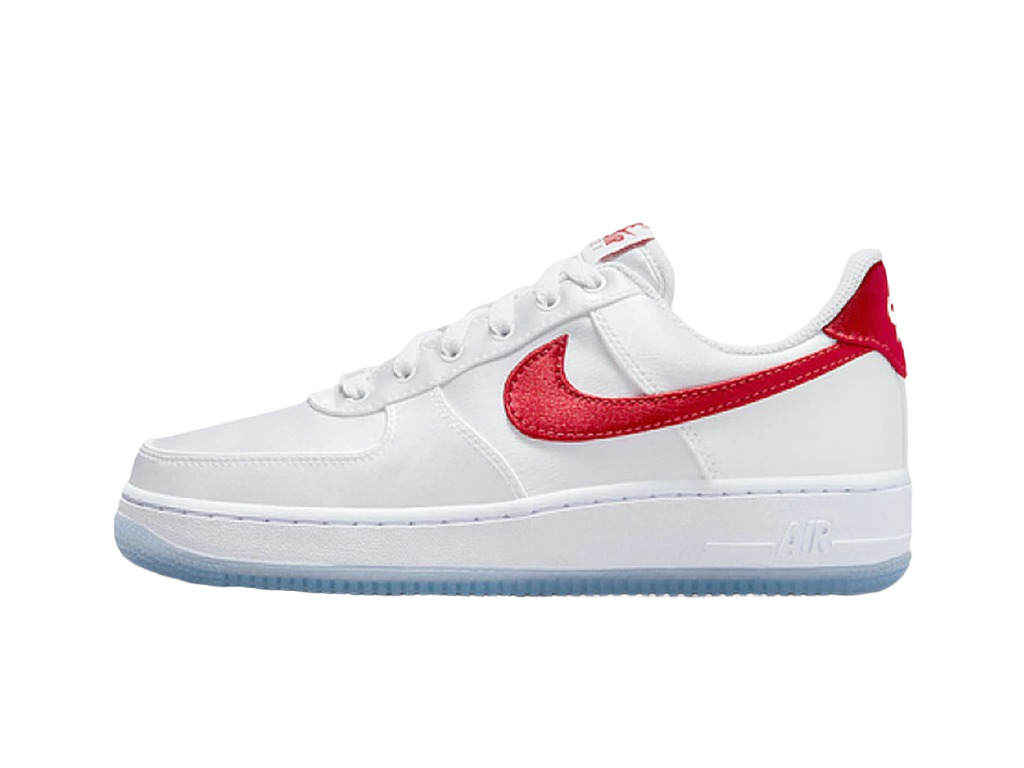 Nike Air Force 1 Low '07 Satin White Varsity Red (Women's)-sneakers-Nike-pikastore.cz