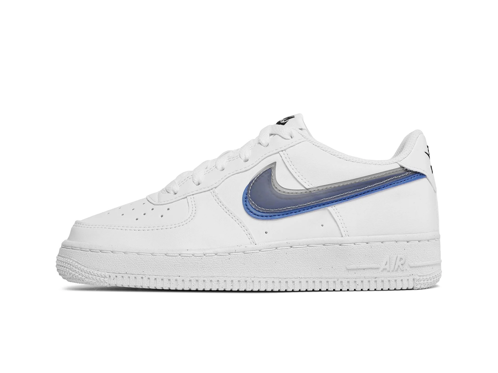 Nike Air Force 1 Low Impact Next Nature Double Swoosh White Black Blue (GS)-sneakers-Nike-pikastore.cz