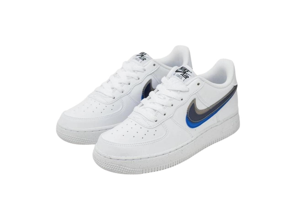 Nike Air Force 1 Low Impact Next Nature Double Swoosh White Black Blue (GS)-sneakers-Nike-pikastore.cz
