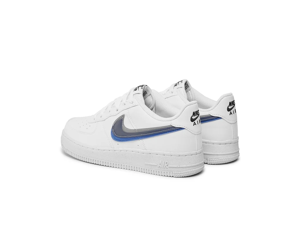 Nike Air Force 1 Low Impact Next Nature Double Swoosh White Black Blue (GS)-sneakers-Nike-pikastore.cz