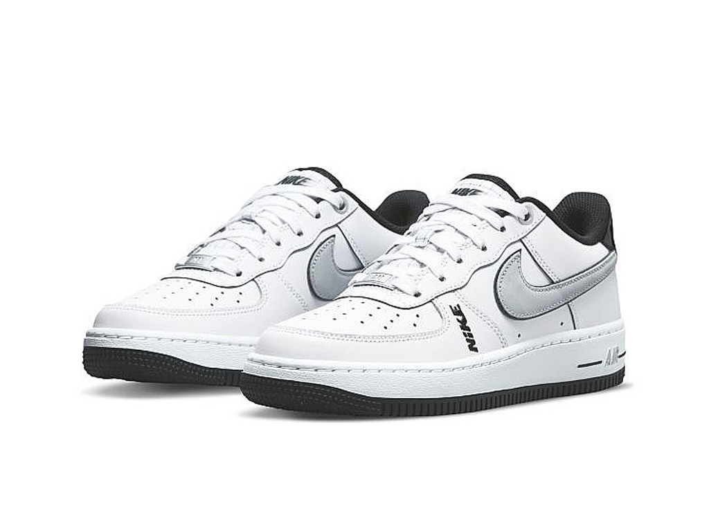 Nike Air Force 1 Low LV8 White Wolf Grey Black (GS)-sneakers-Nike-pikastore.cz