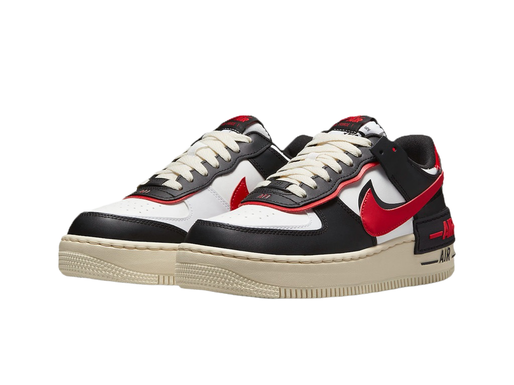 Nike Air Force 1 Low Shadow Summit White University Red Black (Women's)-sneakers-Nike-pikastore.cz