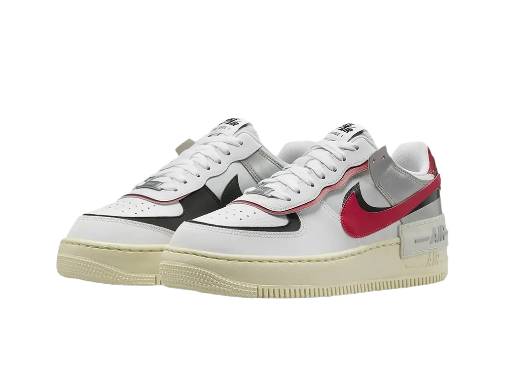 Nike Air Force 1 Low Shadow White Silver Gym Red-Nike-pikastore.cz