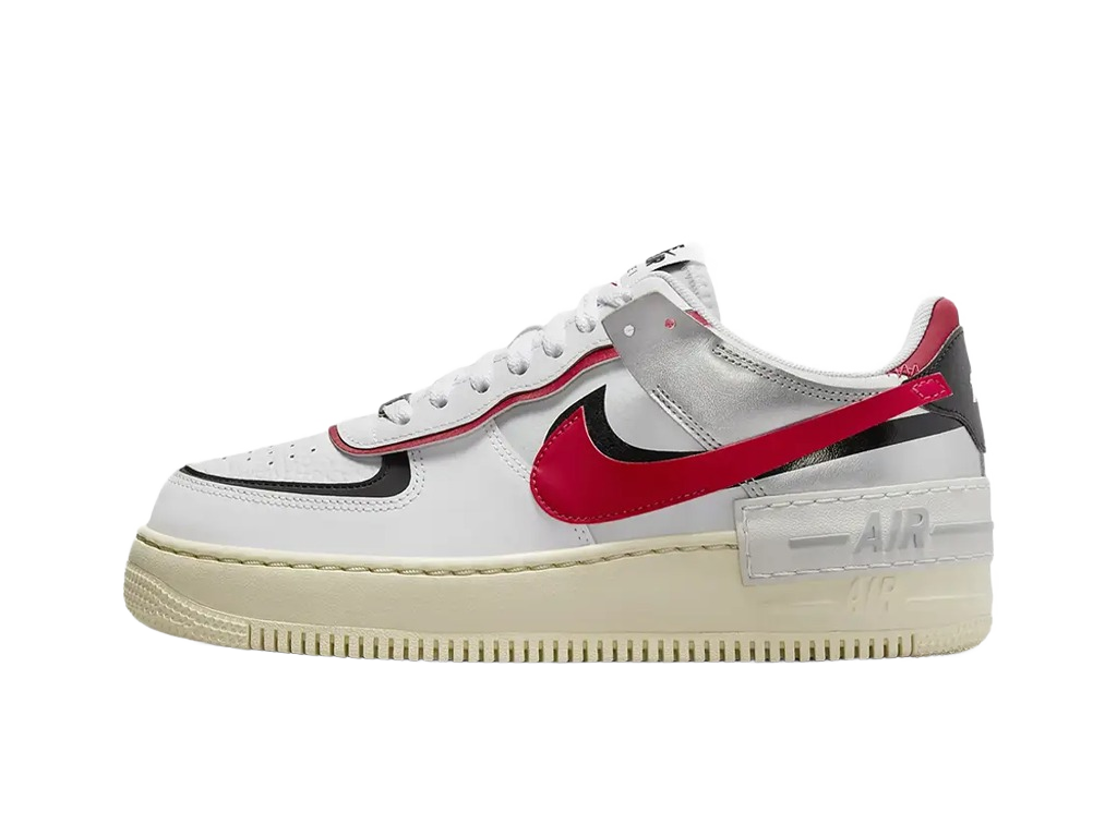 Nike Air Force 1 Low Shadow White Silver Gym Red-Nike-pikastore.cz
